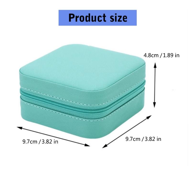 PU Leather Jewelry Box Accessory Organizer with Soft Velvets Interior Storage Case for Earrings Bracelets Necklaces