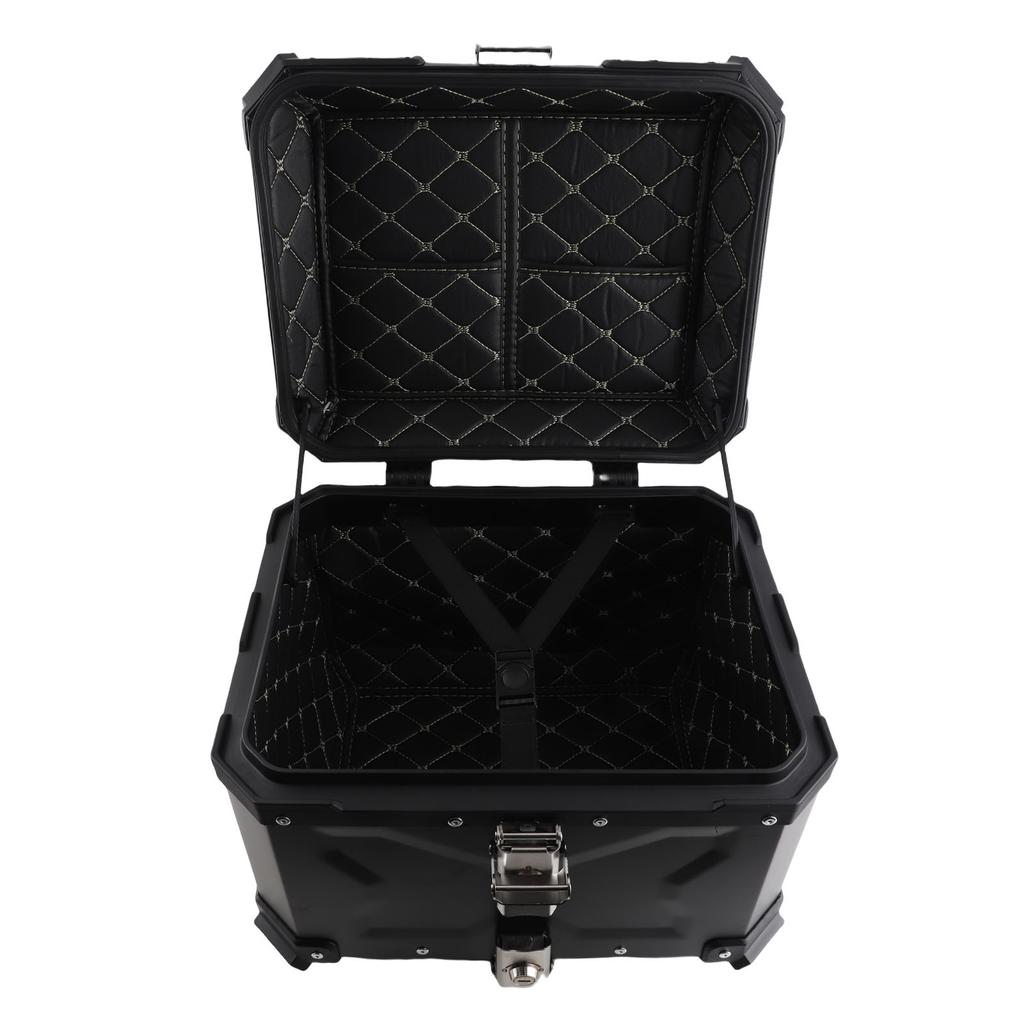 Universal Black 45L Motorcycle Adventure Aluminum Top Case Tail Box Luggage