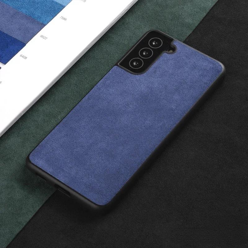 Alkantaras telefona maciņš priekš Samsung Galaxy