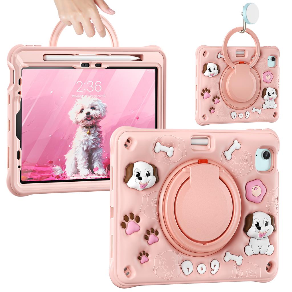For iPad Air 11 (2025)/(2024)/Air (2022)/(2020)/Pro 11 (2022)/(2021)/(2020)/(2018) Case Cute Dog Pattern Kickstand Tablet Cover