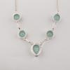 Aqua Chalcedony Gemstone 925 Sterling Silver Handcrafted Jewelry Designer Necklace 16-18" Gift RN-3-20