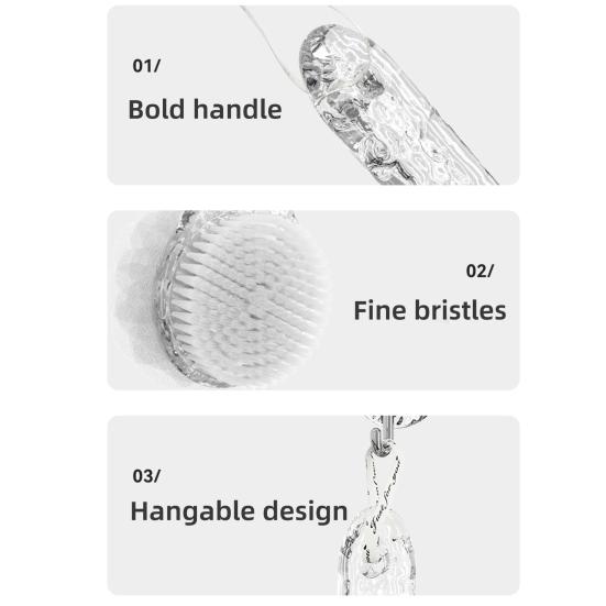 Bath Brush Double-sided Brush Head Long Handle Shower Brush Easy To Clean Bath Brush Bathing Accessory