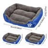 Rectangle Fluffy Dog Bed Washable Plush Pet Bed with Bolster Neck Support Comfy Warm Puppy Bed for Indoor Cats Small Medium Dogs