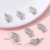 Antique Silver Alloy Heart, Flower & Butterfly Pendant for DIY Retro Jewelry Making