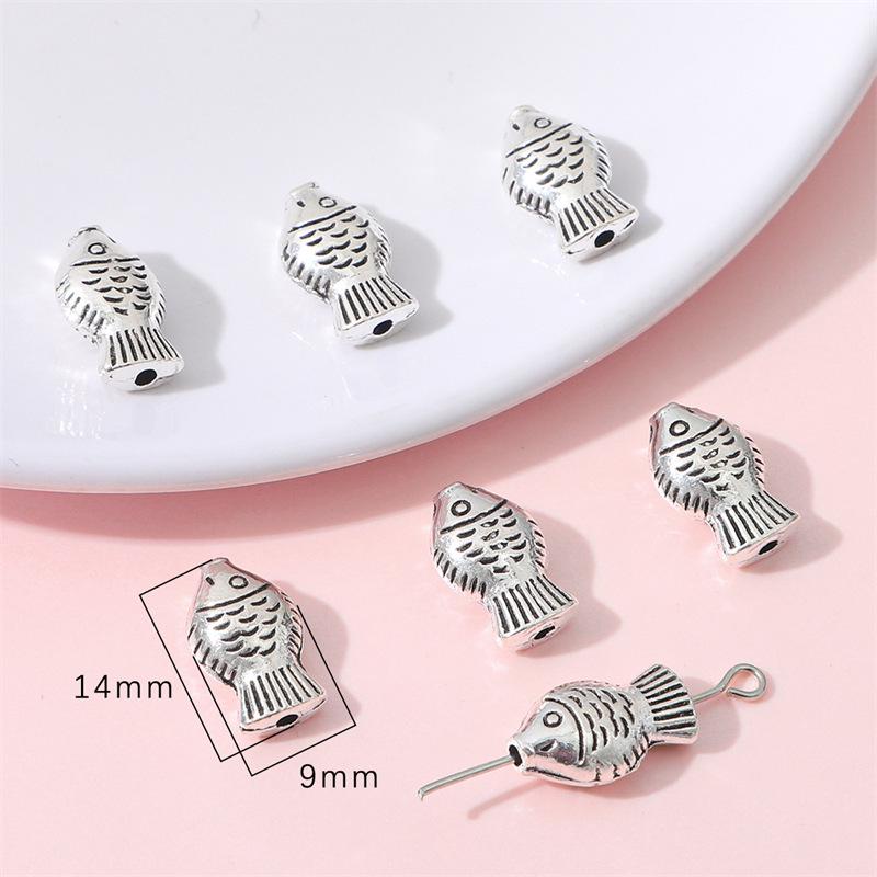 Antique Silver Alloy Heart, Flower & Butterfly Pendant for DIY Retro Jewelry Making
