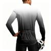 Maillot de Ciclismo de Manga Larga para Hombre Transpirable de Secado Rápido Estampado Degradado Pulóver con Media Cremallera para Deportes al Aire Libre y Fitness
