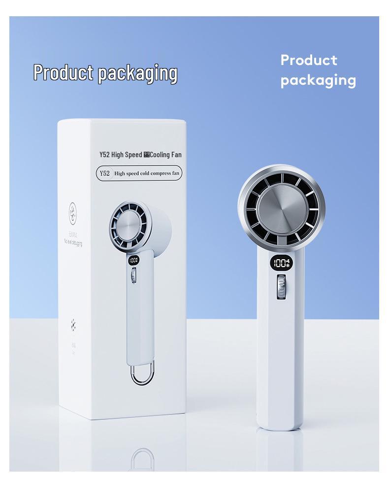 100-Speed USB Rechargeable Handheld Turbo Cooling Fan for Outdoor and Mountaineering