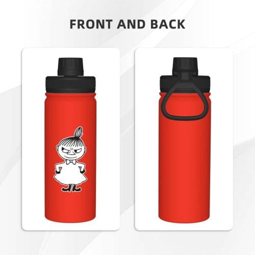 Moomin Water Bottle, 530ml Large Capacity, Vacuum Insulated, Insulated, Hot & Cold, Sports Bottle, Direct Drinking, Double-Walled, Wide Mouth, Stainle