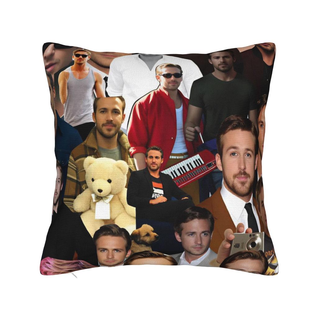 Ryan Gosling Collage Pillowcases Cute Funny Pillow Case For Office Car Home Decor Soft Pillow Cover