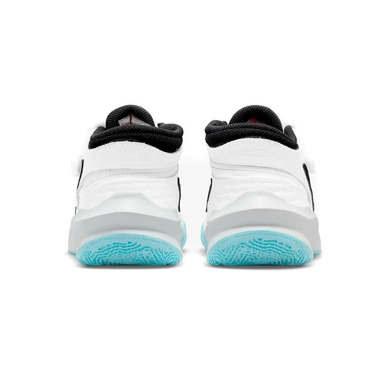 (GS) Nike Team Hustle D 10 FlyEase White/Blue Kids' DD7303-102