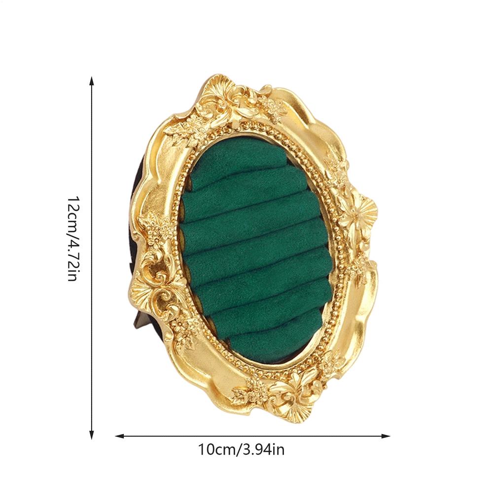 Vintage Ring Holder Velvet Gold Frame Earring Tray Jewelry Earring Ring Display Stand for Engagement Ceremony Birthday Home