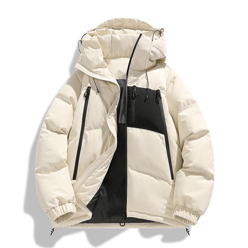 Men Women Hooded Cotton Jacket Men's Autumn Winter Thick Warm Cotton Coat Couple's Outerwear Puffer Parkas