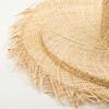 Summer new sun hat European and American simple treasure grass big burr edge beach hat spring and summer sun protection big eaves flat top straw hat
