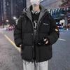 Men's Winter Cotton Printed Casual Jacket - Hong Kong & Korean Style, Thickened, Loose Fit, Stand Collar.