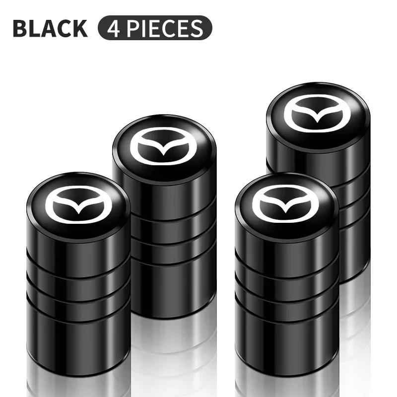 2025 Hot 4pcs Car Badges Wheel Tire Valve Caps Tyre Stem Covers Auto Accessories For Mazda CX5 CX30 CX3 CX7 2 3 Bk 6 Gg Gj 3 6 2