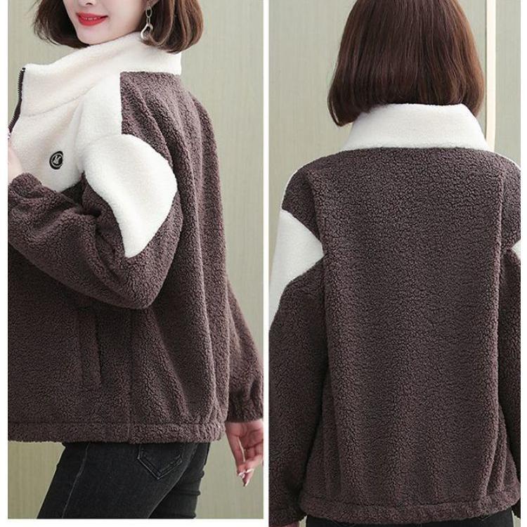 Winter Fashion Thickened Lamb Wool Coat Fleece Plus Size for Women
