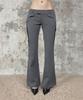 ETRE AU SOMMET Button Stitch Low Rise Bootcut Pants (Gray)