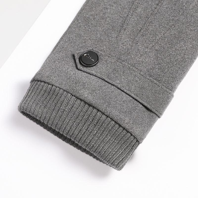 Winter Keep Warm Touch Screen Plus Velvet Inside Suede Mens Gloves Fashion Simple Cold Protection Thicken Man Outdoor Gloves