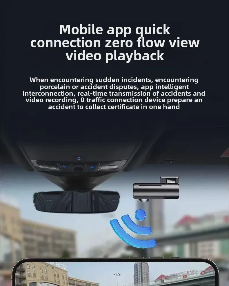 HD Dual-Lens WiFi Dash Cam with Night Vision & Mobile Connectivity