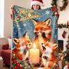 (1pc)Lovely Christmas Animal Blanket Fuzzy Cartoon Blanket for Kids Teens Great New Year Gifts