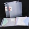 Student Exam Filing Organizer 11 Hole Expandable Binder Folders for 2/3/4 Ring Document Pouch, Plastic Envelopes Snap-on Pouch Pocket with Snap Button