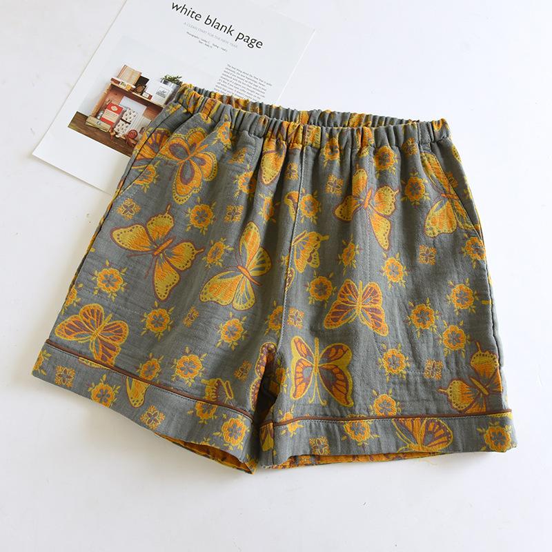 Pantaloncini estivi in jacquard a vestibilità larga da donna: Pantaloncini Leggeri da Loungewear Adatti per l'Uso all'Aperto