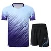 Unisex Badminton Sport Set Short Sleeve Top Shorts Men Women Kids Athletic Wear