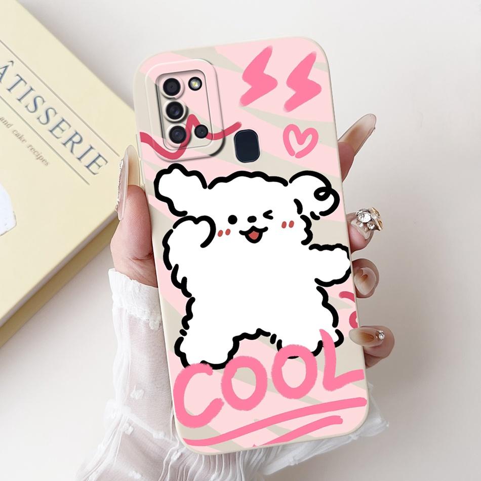For Samsung Galaxy A21s Cute Panda Rabbit Cartoon Soft Silicone Case For Samsung A21S SM-A217F Camera Protective Phone Cases