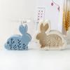 Embossed Flower Rabbit Silicone Mold DIY Wax Candle Molds Aromatherapy Casting Mould Handmade Animal Theme Ornament