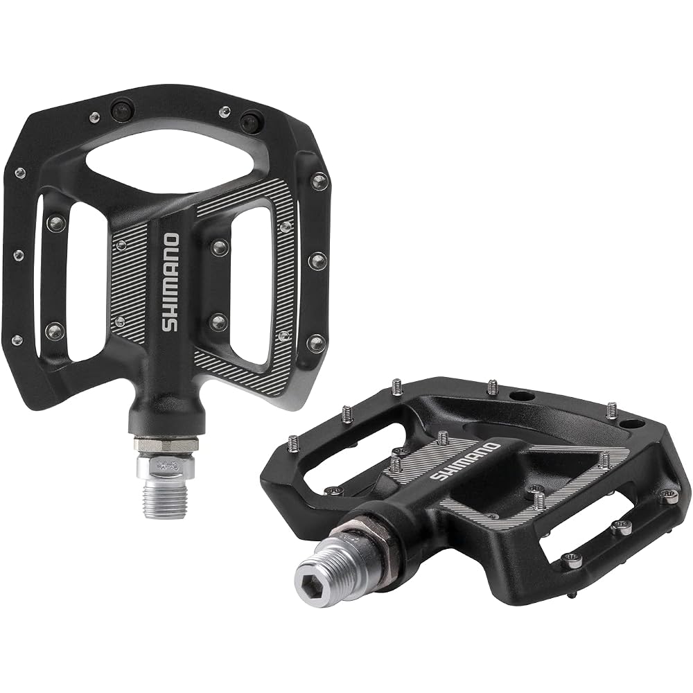 Shimano PD-GR500 Black Flat Pedals with Non-Slip Surface and Durable Design