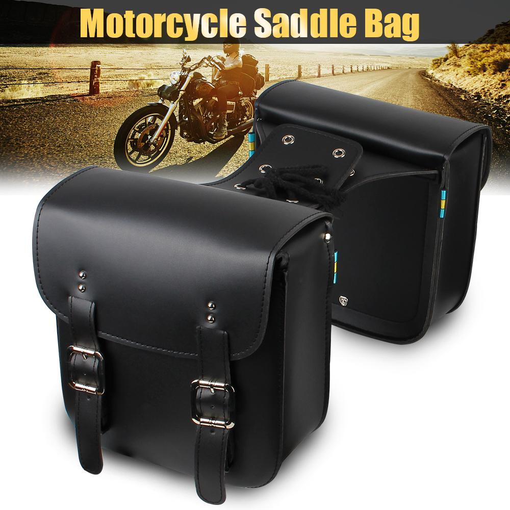 Tool Storage Pouch Motorcycle Saddle Bag Motorbike Side Bags PU Leather Motorcycle Accessories 2 piece/set Large Capacity