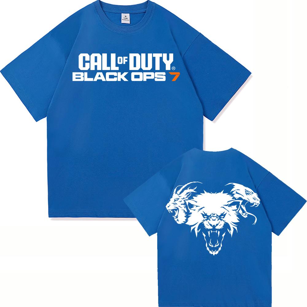 Call of Duty 7 Tričko Horká móda Pánské/Dámské Harajuku Estetické Vintage Tričko Vysoká kvalita Ležérní Cool Hra Bavlněná Trička