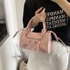 New locomotive bag Kusa Spice Girl retro rivet handbag bag women's fashion texture shoulder messenger trendy bag