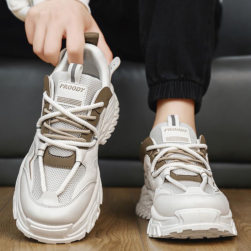 Frühlings-Mesh atmungsaktive Dad-Schuhe erhöhte Plateau-Laufschuhe Freizeit-Sportschuhe trendige Schuhe BK
