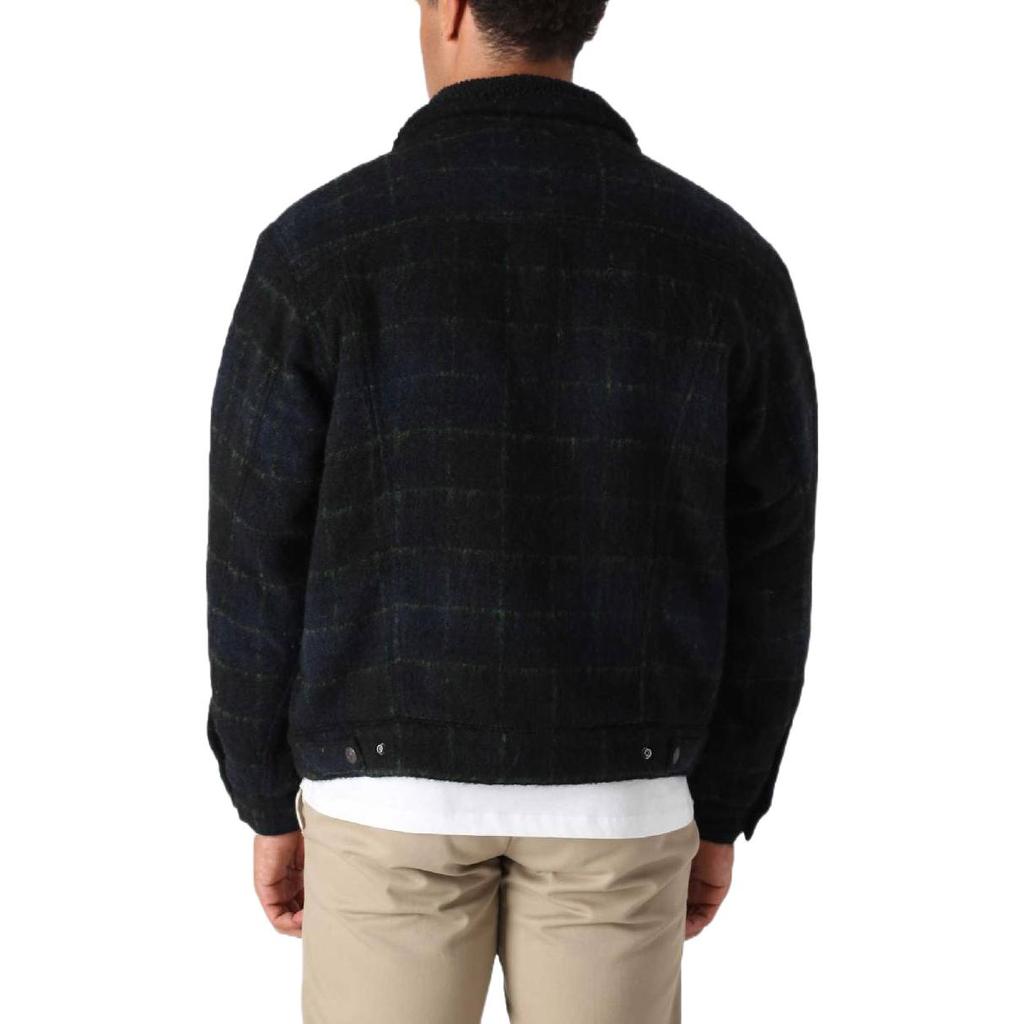 Levis FW22 Solid Color Single-Breasted Lapel Long Sleeve Jacket Men Jacket Black 79129-0012