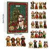 Christmas Cuter Dog Countdown Calendar Blind Box Tree Acrylic Pendant Gifts
