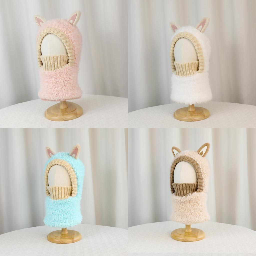 Kids Winter Knit Hat With Plush Ear Protection For Cold Weather Outdoor Fun