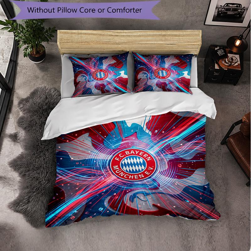 Set Biancheria da Letto Bayern Monaco Modello 3 Pezzi Morbida Copripiumino in Microfibra con Federe per Camera da Letto