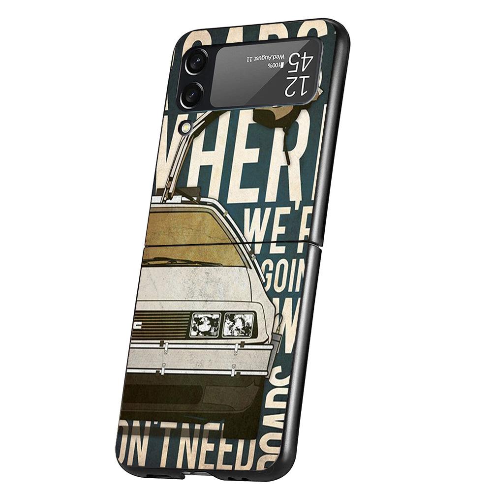 Back To The Future TV Cover Phone Case For Samsung Galaxy Z Flip 7 6 5 4 3 5G Flip7 Flip6 Flip5 Flip4 Flip3 Black Fundas Shell G