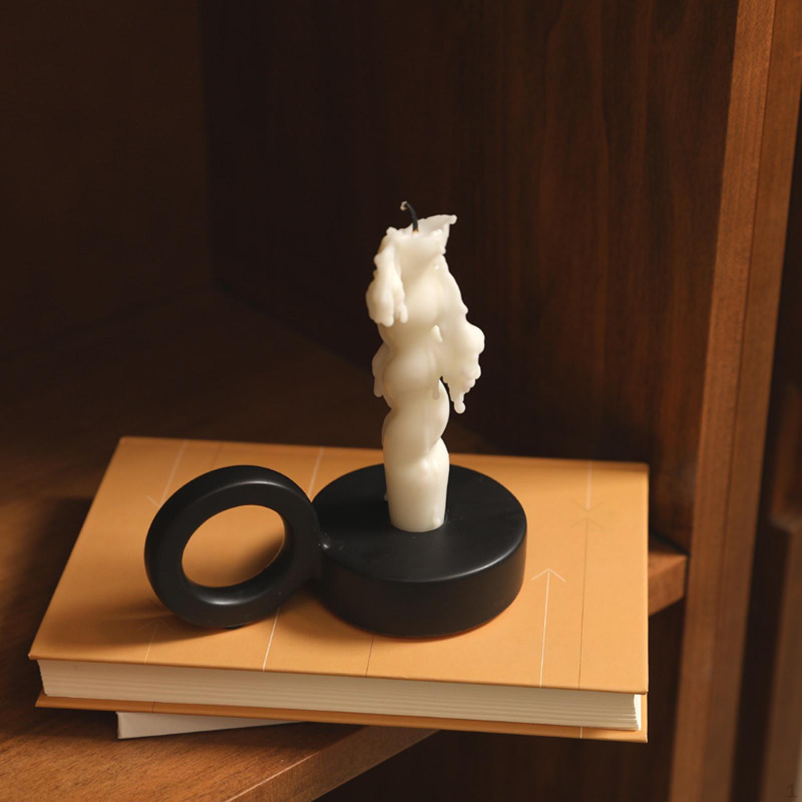 

Candle Holder Candlelight Display Cup Stand for Housewarming Gifts чорний