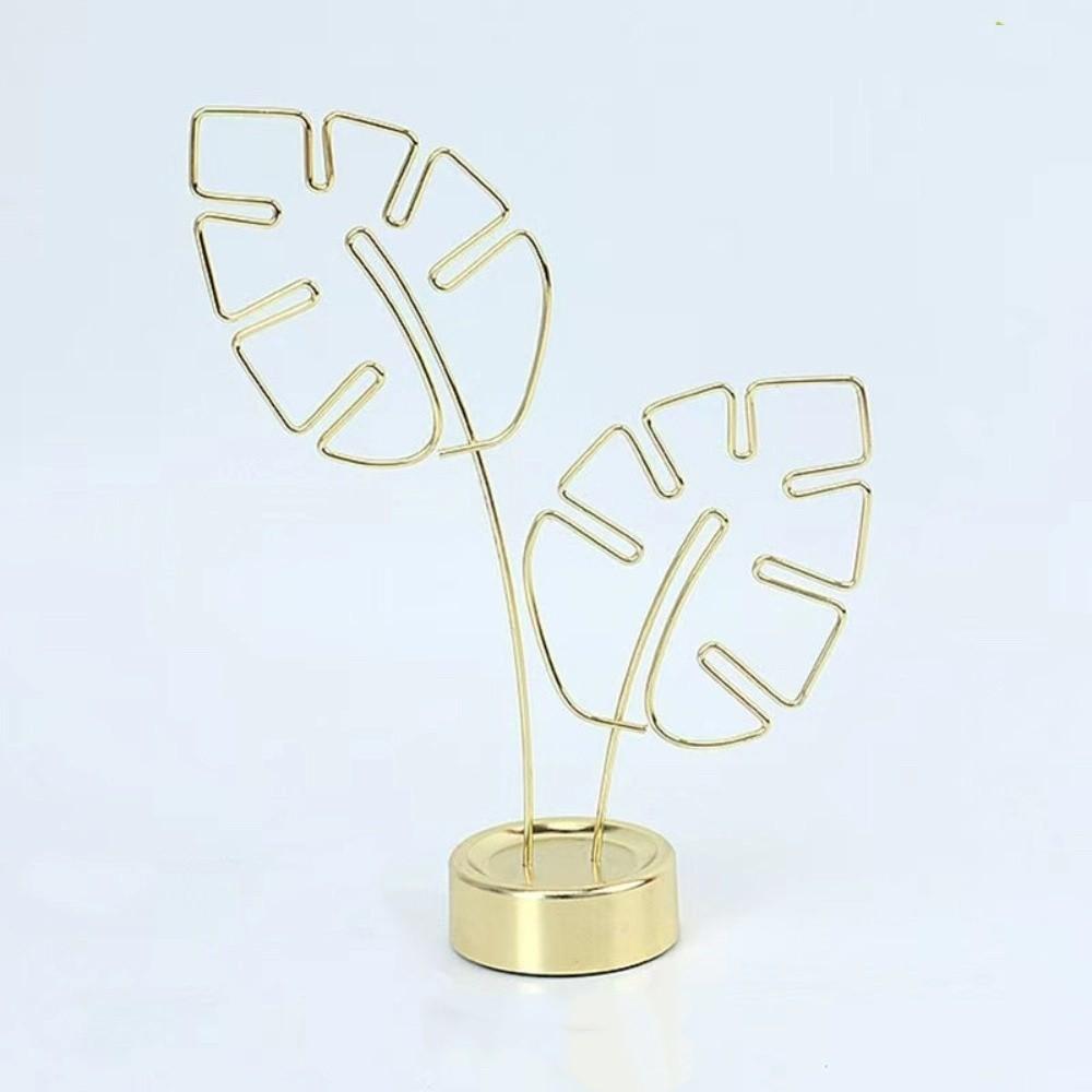 Leaf Vein Business Card Holder Metal Menu Holder Minimalism Photo Holder  Decor