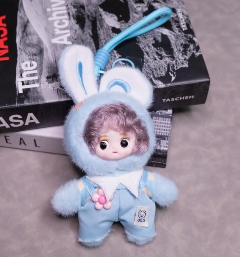 Little Peach Plush Keychain Doll - Cartoon Ornament for Backpack or Car