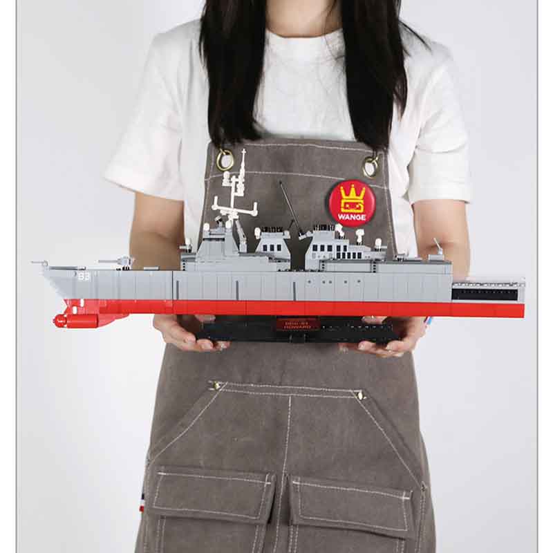 Moc 600Pcs Creative Military Arleigh Burke Class Destroyer Model Building Blocks Assembly Diy Children'S Puzzle Toy Gift