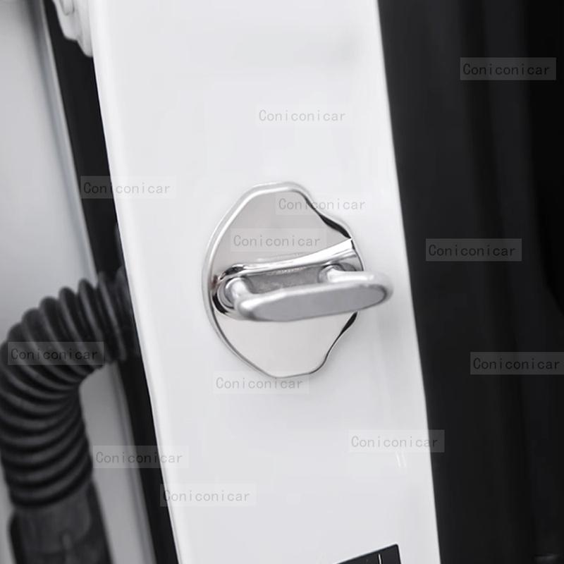 Auto Car Door Lock Protect Cover Emblems Case Stainless Steel Decoration For BMW I5 I7 G60 G70 Protection Accessories