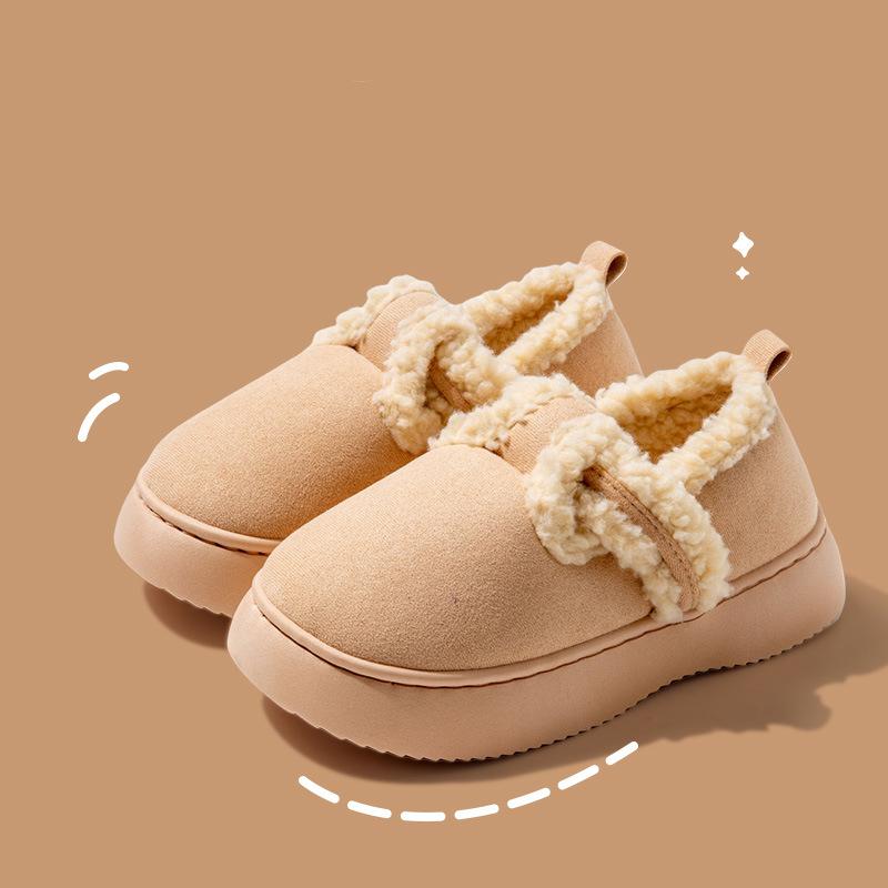 Winter Snow Boots Women Comfortable Outdoor Anti Slip Ankle Boots Suede Warm Fur Lined Booties Indoor Flat Platform Loafer Shoes