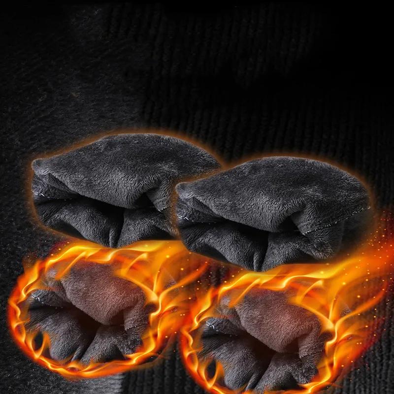 Men Autumn Winter Casual Corduroy Harem Pants Sport Thermal Fleece Sweatpants