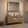 Bathroom Cabinet Set 4 pcs Sonoma Oak 103.5 x 15.5 x 70 cm