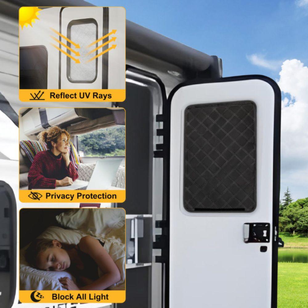 Waterproof Blackout Window Cover Foldable Door Window Shade RV Window Shade  Travel