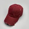 Solid Color American Hole Wind Baseball Cap Men'S And Women'S Sunshade Side Gap Street Cap