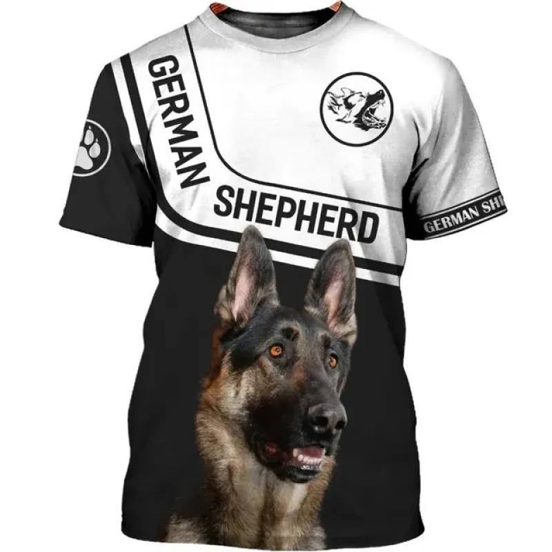 Mess With I Fight Back Ciobanescul German Tricouri imprimate 3D Tricou amuzant pentru câini Topuri cămăși unisex